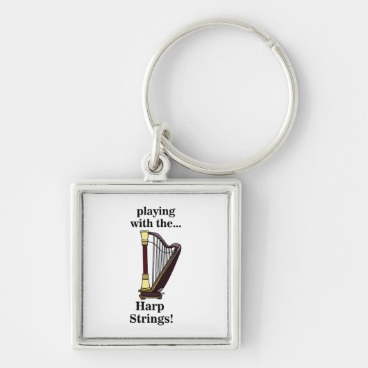 Harp muziekinstrument harp sleutelhanger (Voorkant)