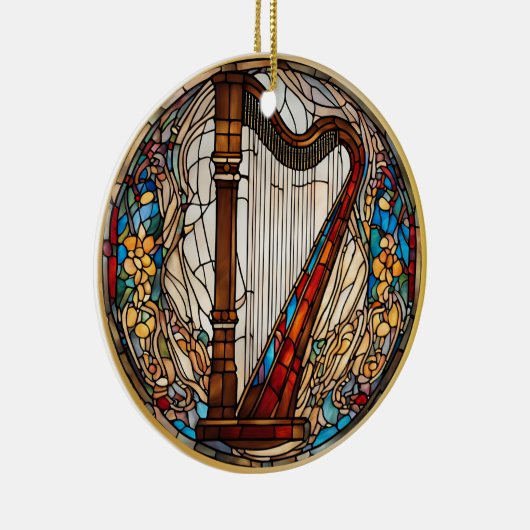 Harp muziekinstrument keramisch ornament (Rechts)