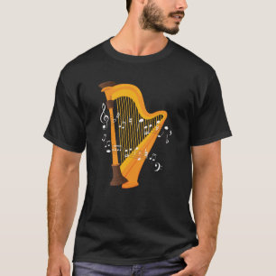 Harp Muzieknoten Design for Harp Musician T-shirt