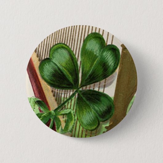 Harp of Erin  St. Patrick's Day Ronde Button 5,7 Cm (Voorkant)