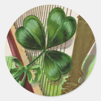 Harp of Erin St. Patrick's Day Ronde Sticker