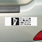 Harp overleeft bumpersticker (Op auto)