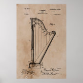  Harp Patent Poster (Voorkant)