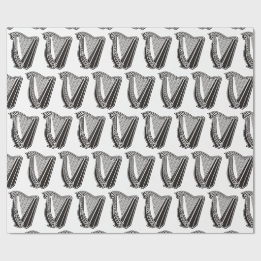 Harp Pictogram Achtergrond Cadeaupapier (Vlak)