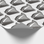 Harp Pictogram Achtergrond Cadeaupapier (Hoek)