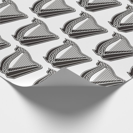 Harp Pictogram Achtergrond Cadeaupapier (Hoek)