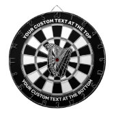 Harp Pictogramdartboard met aangepaste tekst Dartbord (Voorkant)