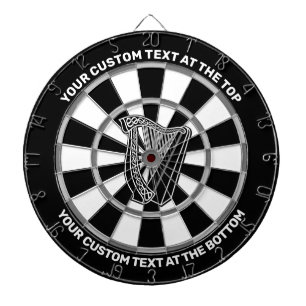Harp Pictogramdartboard met aangepaste tekst Dartbord