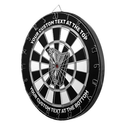 Harp Pictogramdartboard met aangepaste tekst Dartbord (Voorkant Rechts)