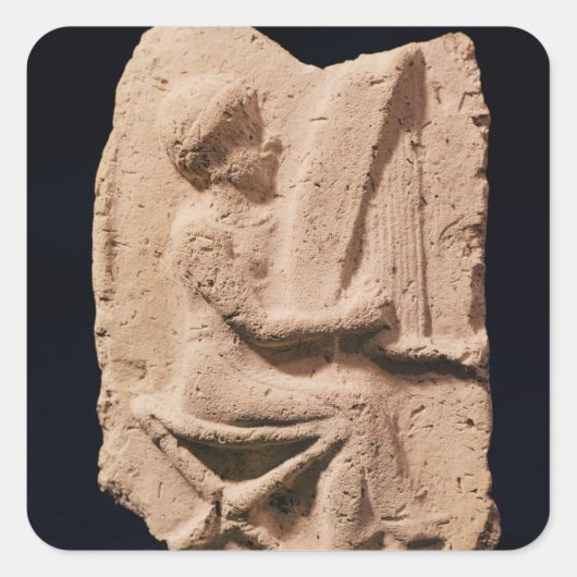 Harp player, 1830-1600 BC Vierkante Sticker (Voorkant)