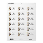 ***HARP PLAYER** ADRESETIKETTEN ETIKET (Full Sheet)
