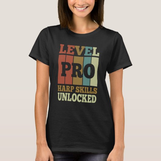 Harp Player Pro Unlocked stijl Uniek T-shirt (Voorkant)