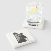 Harp Player Stenen Onderzetter (Zijkant)