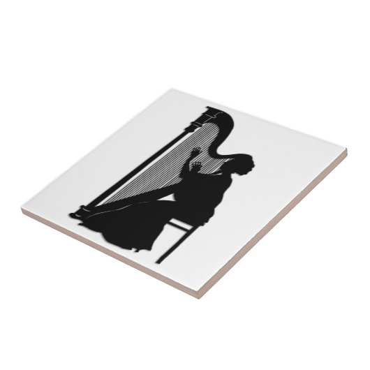 Harp Player Tegeltje (Zijkant)