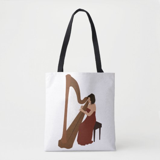 Harp Player Tote Bag (Voorkant)