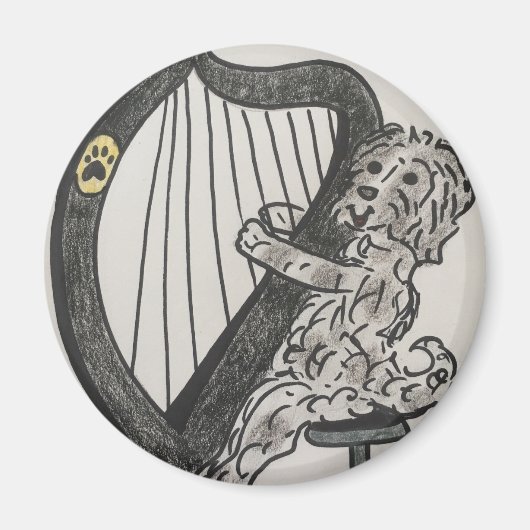 Harp puppy magneet (Voorkant)