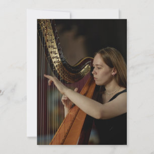 Harp Recital Concert Klassieke Muziekuitnodiging Kaart
