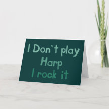 Harp Rock It Wenskaart