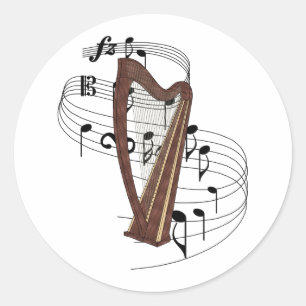 Harp Ronde Sticker