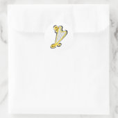 harp ronde sticker (Tas)