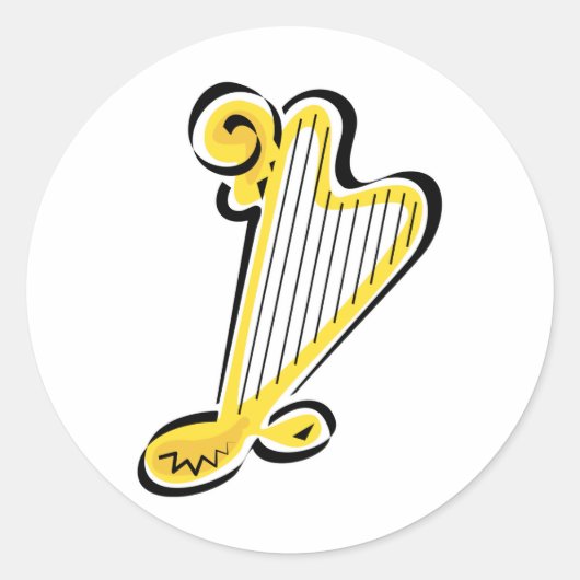harp ronde sticker (Voorkant)
