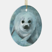 Harp Seal Art Ornament (Rechts)
