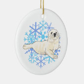 Harp Seal Keramisch Ornament (Rechts)