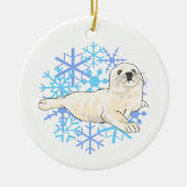 Harp Seal Keramisch Ornament (Voorkant)