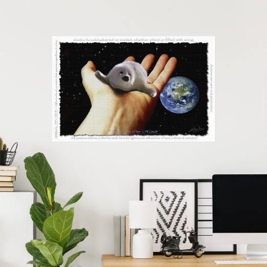 HARP SEAL Protection Earth Day Art Poster (Thuiskantoor)