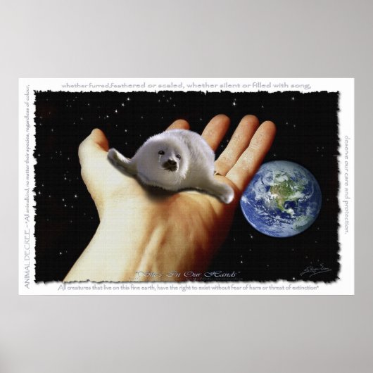 HARP SEAL Protection Earth Day Art Poster (Voorkant)