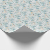Harp Seal Schattigee Baby Pastel Waterverf Patroon Cadeaupapier (Hoek)