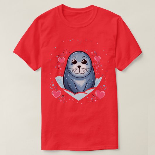 Harp Seal Valentijnsdag T-shirt (Design voorkant)