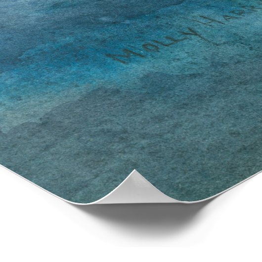 Harp Seal Waterverf Art Poster (Hoek)