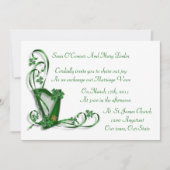 Harp shamrocks and ribbon kaart (Voorkant)