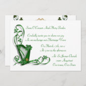 Harp shamrocks and ribbon kaart (Voorkant / Achterkant)