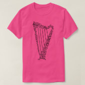 Harp Sheet Music T-shirt (Design voorkant)