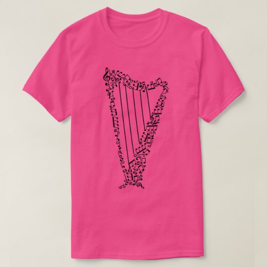 Harp Sheet Music T-shirt (Design voorkant)