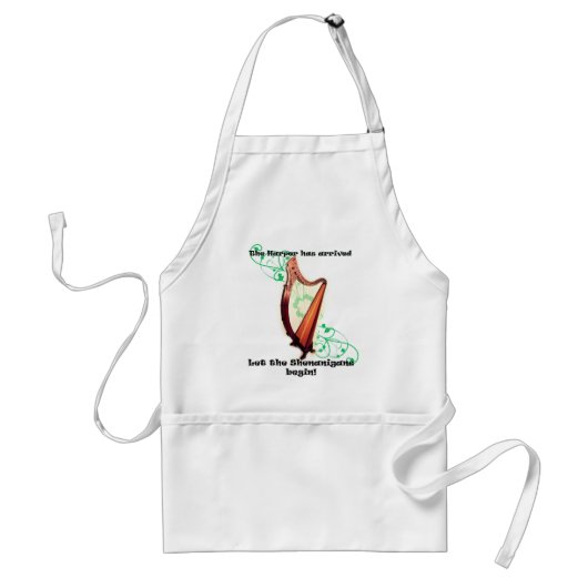 Harp Shenanigans Apron Standaard Schort (Voorkant)