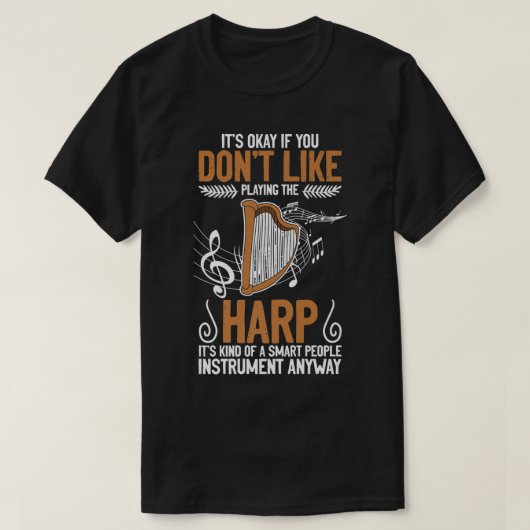Harp Smart People Instrumen T-shirt (Design voorkant)
