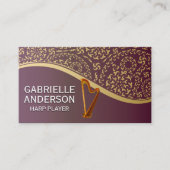 harp snaarinstrument visitekaartje (Voorkant)