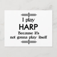 Harp - Speelt zichzelf grappige deco-muziek