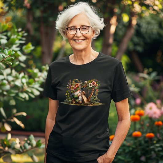 Harp spelen tuin Gnome T-shirt