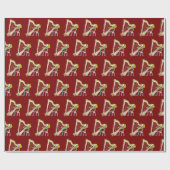 Harp spelende Stickman Cadeaupapier (Vlak)