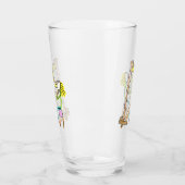 Harp Spelende Stickman Glas (Links)