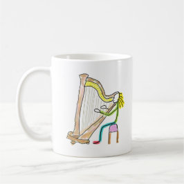 Harp spelende Stickman Koffiemok