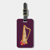 Harp speler, elegante harpist bagagelabel (Voorkant verticaal)