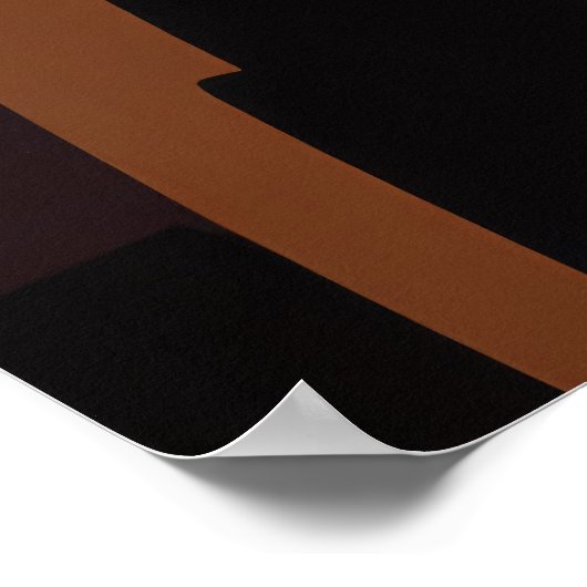 Harp Speler Muziek Schilderen Abstracte Kunst Deco Poster (Hoek)