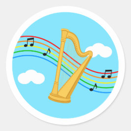 Harp Sticker Hemel Regenboog Muziek Kinderen