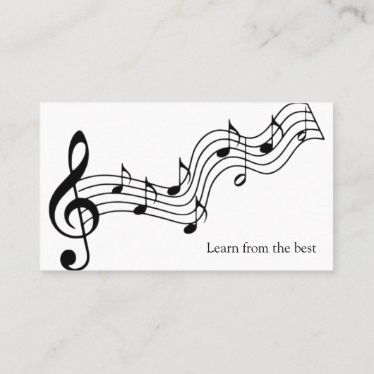 Harp Teacher Visitekaartje (Achterkant)