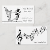 Harp Teacher Visitekaartje (Voorkant / Achterkant)